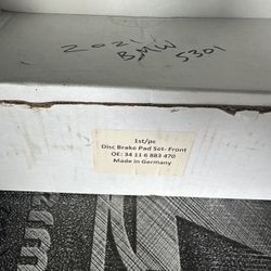 2021 BMW 530i Front OEM Break Pads And Zimmerman Rotors 