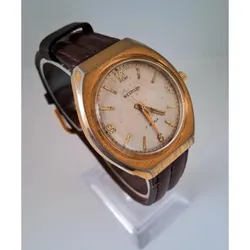Vintage Westclox Men's Leather Mechanical Hand Wind Watch