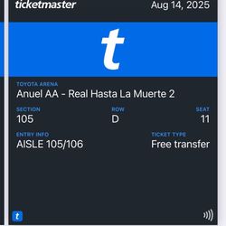 Anuel Tickets (2)