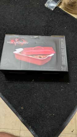 Hell's Kitchen Rectangle Covered Casserole 3QT 15" Brand New In The Box Sells for $80
