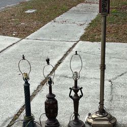 4 Lamps No Shades 