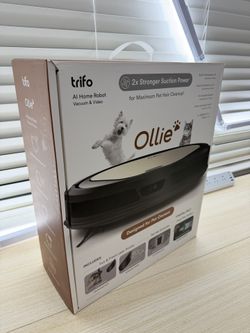 Brand New Ollie Trifo AI pet robot vacuum. 4000pa Suction. With 1080P pet camera and 3D object section.  Brand new, never taken out SKU380-S1