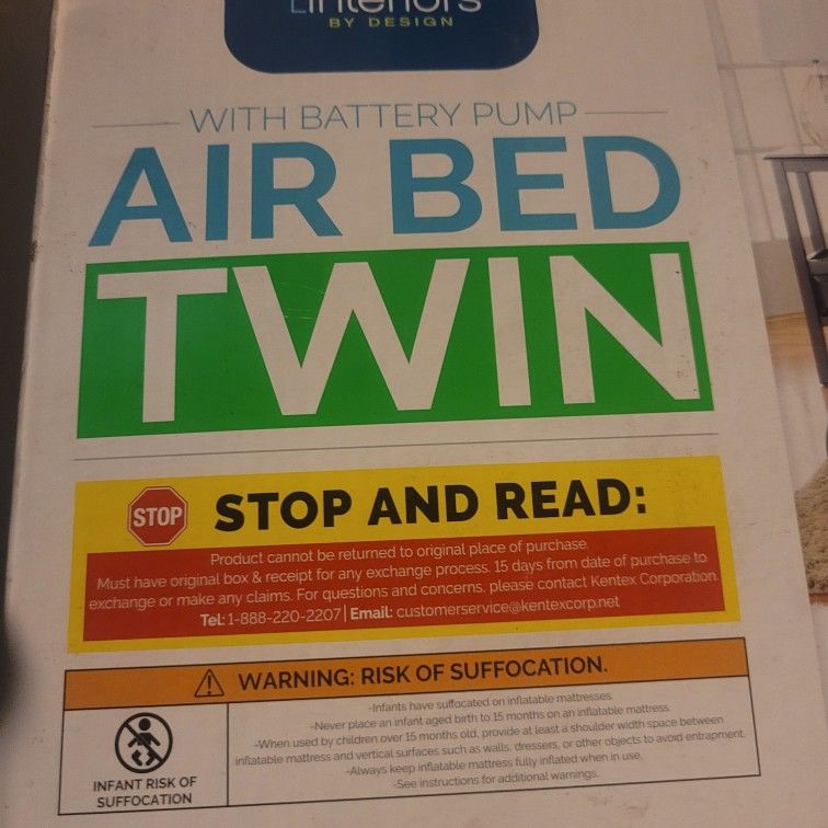 Twin air bed.