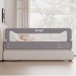 New! Kincongi Bed Rail for Toddlers, 71 Inch Swing Down Toddler Bed Rails