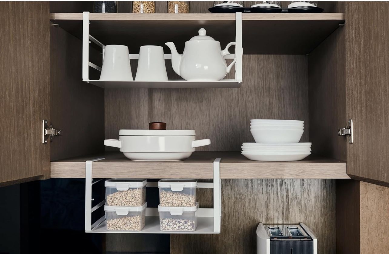 2Pack Under Shelf Storage Basket Organizer K(156)