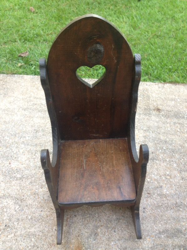 Small wooden children's rocking chair