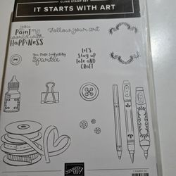 Stampin Up It Starts With Art Stamp And Die