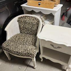 vintage leopard barrel back chair 