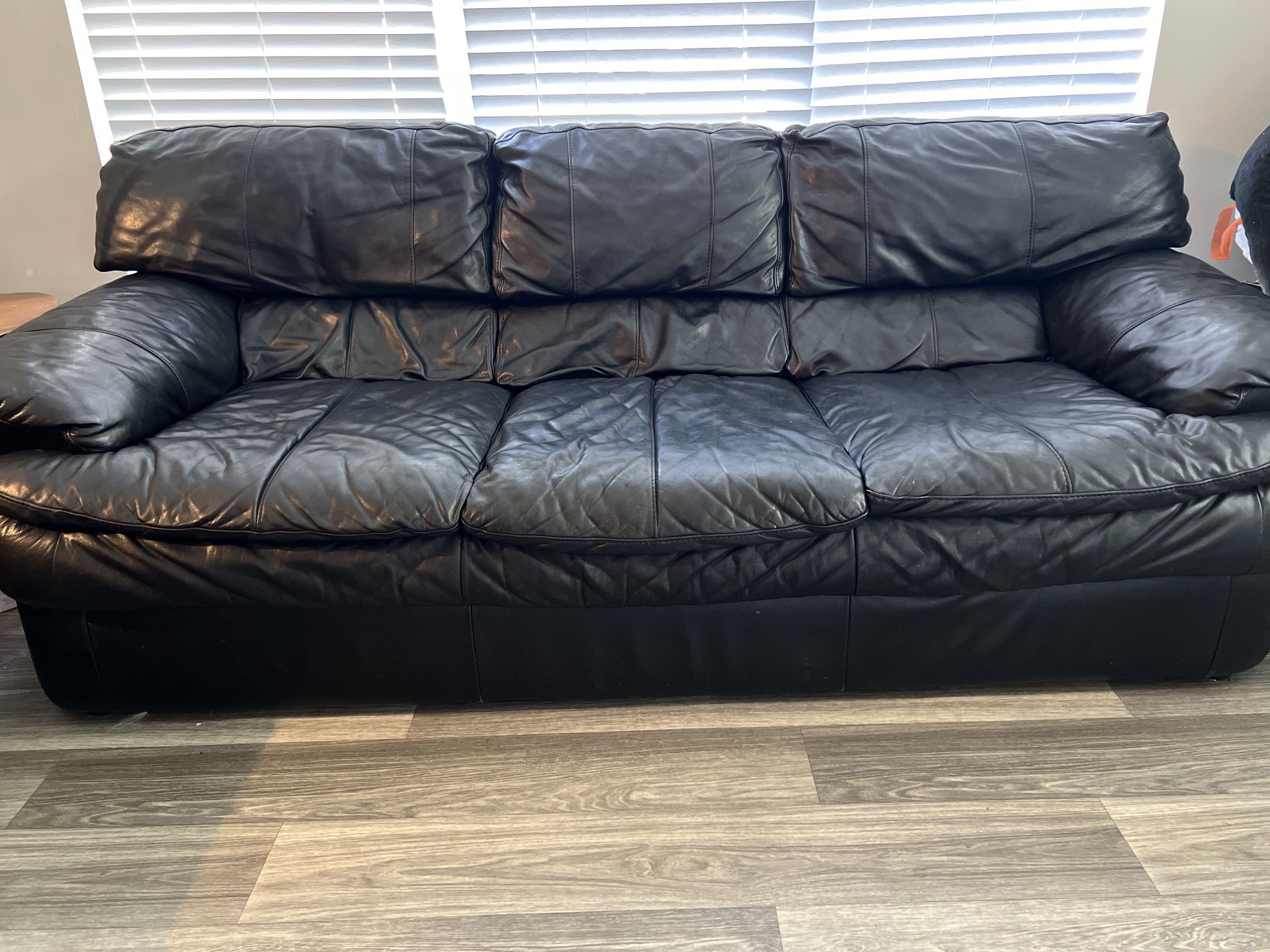 Natuzzi Leather Couch And Loveseat