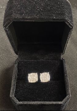 6MM SILVER MOISSANITE STUD EARRINGS
