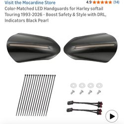 Color- Matched LED Hand Guards For Harley H-D SoftTail Touring