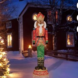 African American Black Lighted Toy Soldier, Measures 8 Ft, Animated LED Giant Toy Soldier, +Free Gift Sold Out In Stores, Easy to Assemble, Brand New.