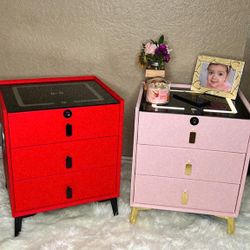 Smart Night  Stands table with LED light with fingerprint Bluetooth for your music and charge your cell phone