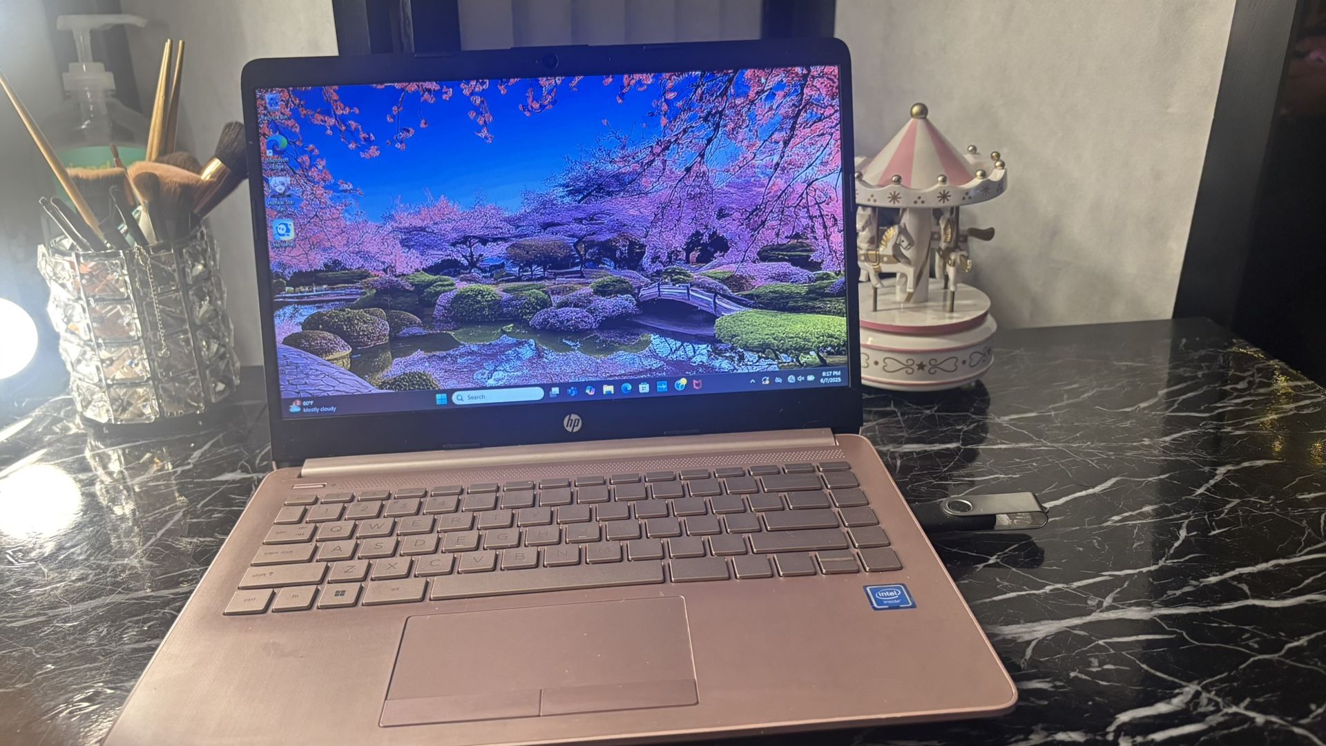 HP 2022 Stream 14" HD BrightView Laptop, Intel Celeron N4020 Processor, 8GB RAM, 64GB SSD, Intel HD Graphics, 720p Webcam, 1 Year Office 365, Pink, Wi
