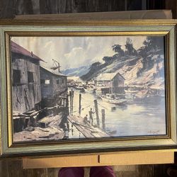 Vintage Print Port NOYO 1966 By Richard I Kelsey