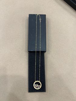 Tri-color butterfly 10k gold necklace