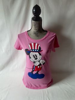 Disney's patriotic Mickey Mouse women's pink top size XL