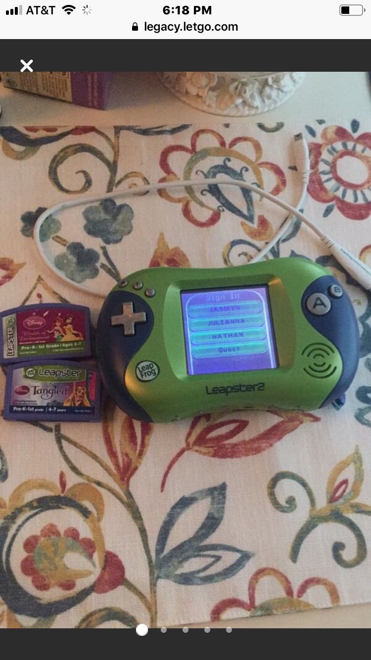 Lightly Used Leapster Pad with 2 games - Great condition just replaced batteries Comes with charger too