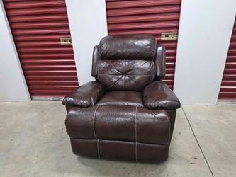 Era Nouveau Plush Brown Leather Recliner