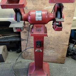 Rockwell 23-138 Bench Grinder 1.5 HP 220V 3 Phase Motor With Original Cast Iron Pedestal Stand