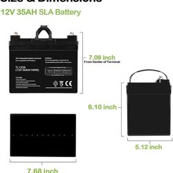 WEIZE Batería de ciclo profundo de 12V 35AH para scooter Pride Mobility Jazzy Select silla de ruedas eléctrica, juego de 2