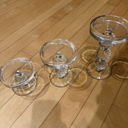 Candle Holder Clear Glass