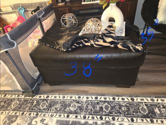 Brown Faux Leather Tufted Settee Bench