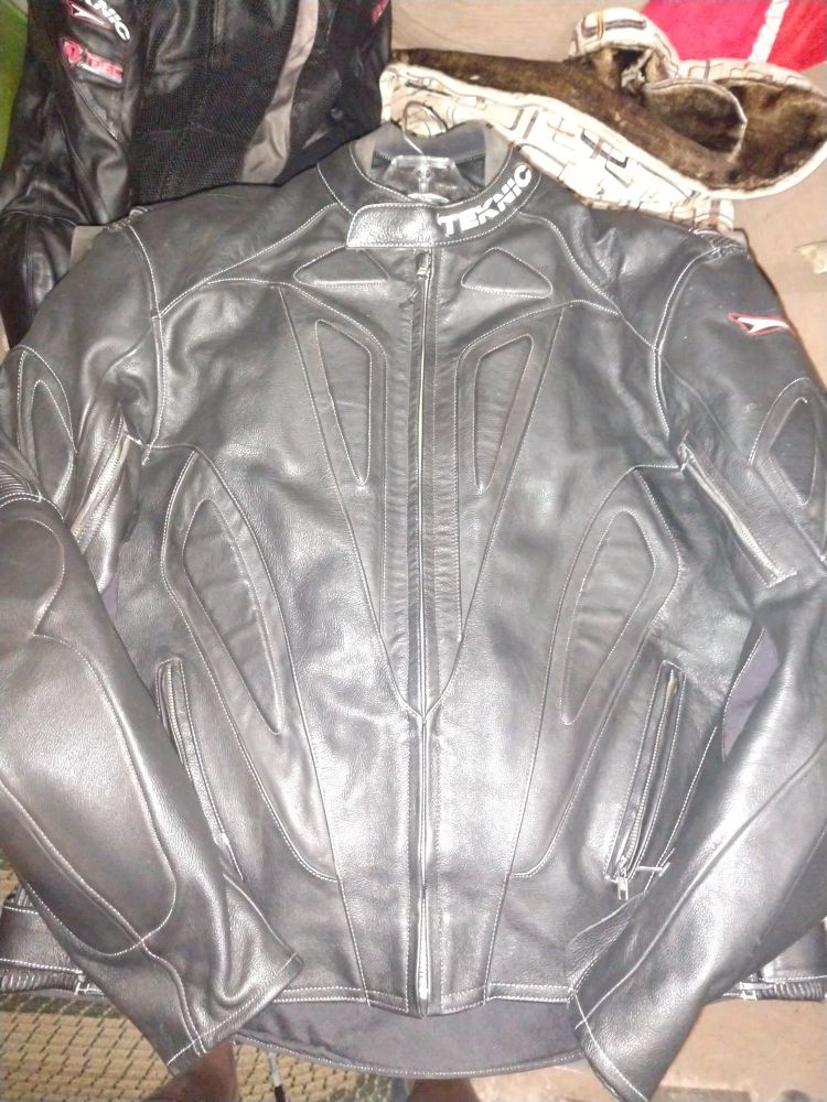 Teknic xl leather motorcycle Jacket