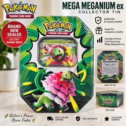 PokĆ©mon Mega Meganium ex Ascended Heroes Tin ā NEW & SEALED