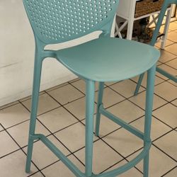 Modern Aqua Bar Stools (3 Available) – Lightweight & Stylish