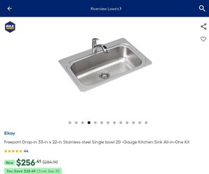 Elkay dropin sink kit
