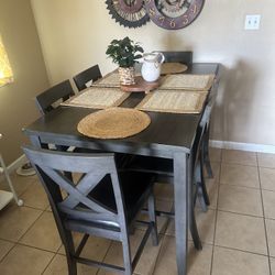 Gray Kitchen Table 6 Chairs