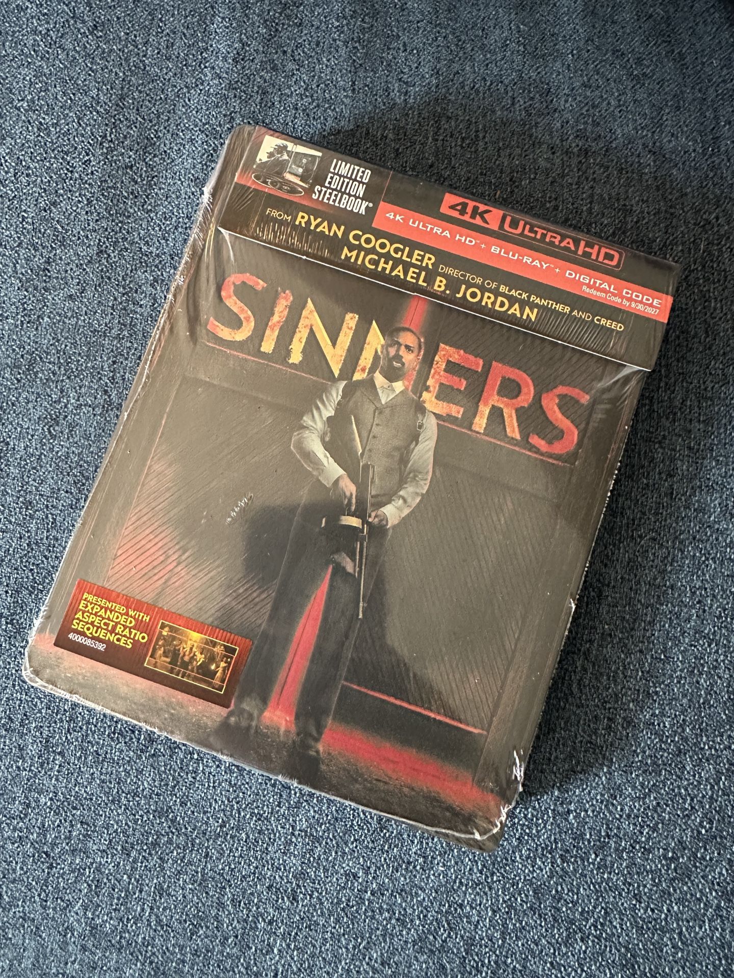 Sinners 4K Bluray Limited Edition Steelbook