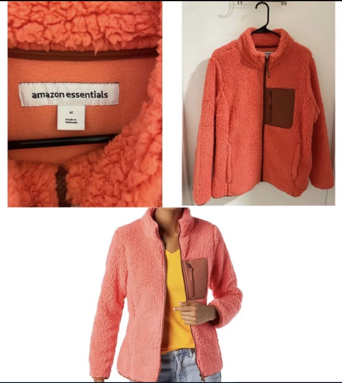 New Women’s Sherpa Long Sleeve Jacket Size XL(cash & Pick Up Only)