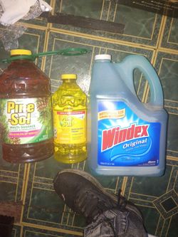 Pine sol + Windex big juggs