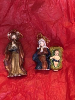 Nativity Set ceramic Ornament