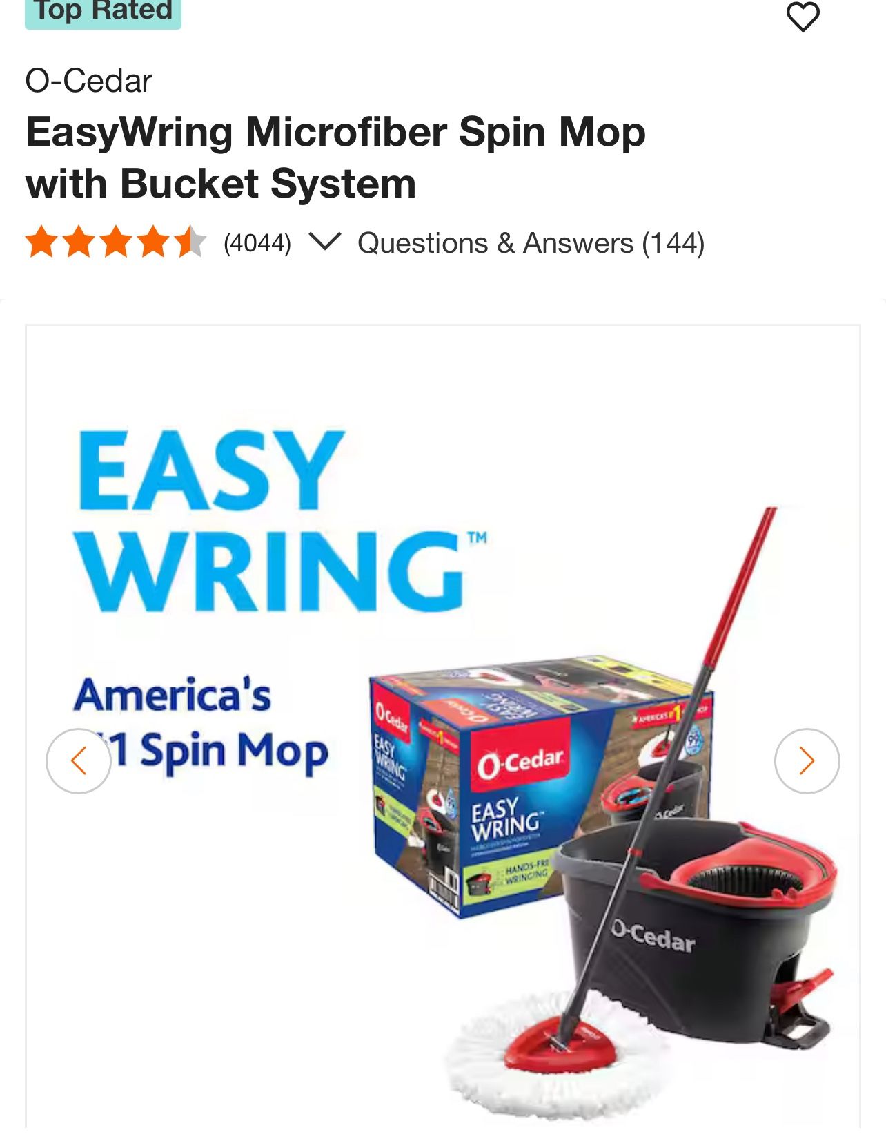 EasyWring Microfiber Spin Mop with Bucket System