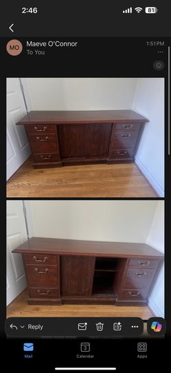 Solid Wood Desk/dresser 