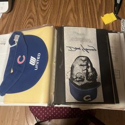 Chicago Cubs Binder With Pictures And New Paper clippings Of Cubs Players 