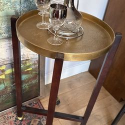 Vintage Bar Cart w/ Removable Serving Tray