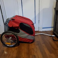 Solvit Classic Pet Bicycle Trailer: Steel, Red, Medium
