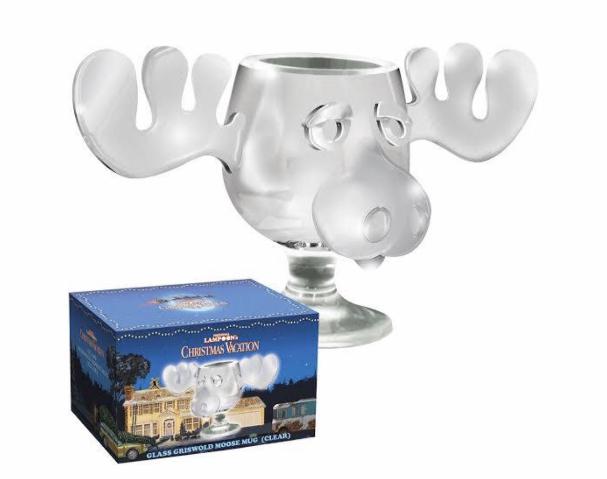 National Lampoon's Christmas Vacation Griswold Moose Mug 8oz Glass