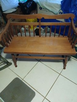 Wooden bench
