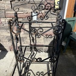 decorative wrought iron plant stand