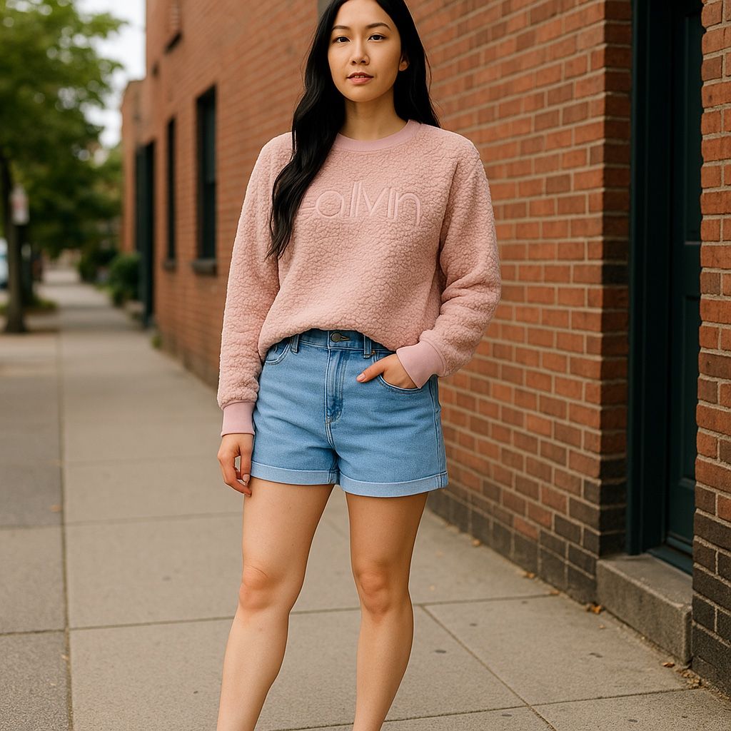 Calvin Klein Sherpa Teddy Pullover Sweatshirt Pale Pink Size S