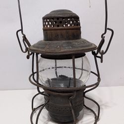Antique CNR Railroad Lantern Hiram L Piper Co Ltd Adlake Kero 9.5 Inch Glass Globe