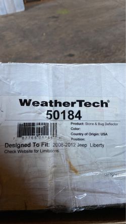 2008 to 2012 Jeep liberty bug deflector WeatherTech brand
