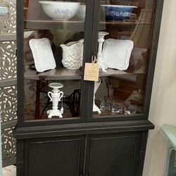  Corner Hutch China Cabinet Curio Wood