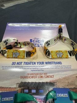 Baja beach VIP wristbands