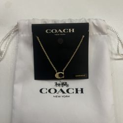 Coach Pave Signature Necklace